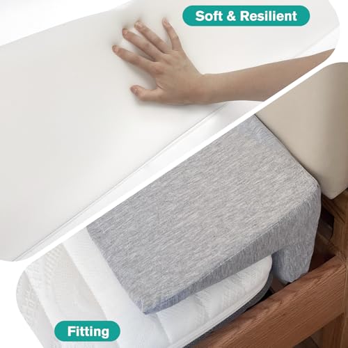 Wibeelee 60"x8"x5" Bed Wedge Pillow for Headboard Bed Wedge Gap Filler Cover 1.5-inch Gaps Mattress Wedge Gap Filler to Stop Items Falling Down(Grey) - Image 4