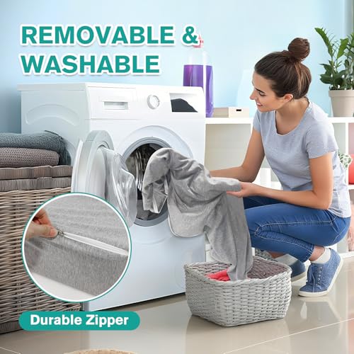 Wibeelee 60"x8"x5" Bed Wedge Pillow for Headboard Bed Wedge Gap Filler Cover 1.5-inch Gaps Mattress Wedge Gap Filler to Stop Items Falling Down(Grey) - Image 3