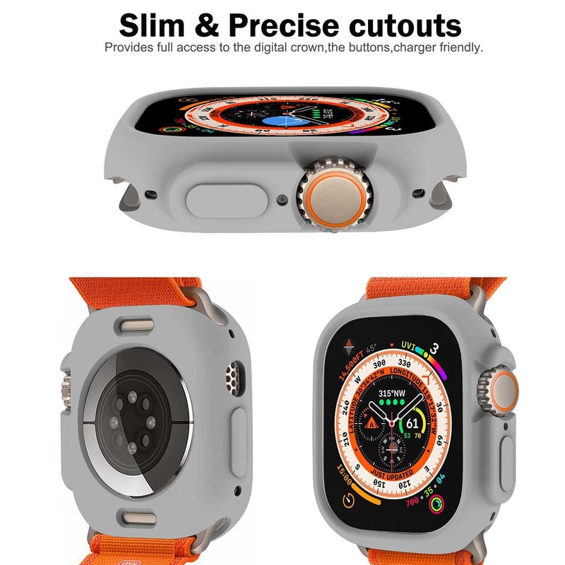BOTOMALL Compatible with Apple Watch Bumper Case Ultra 2 / Ultra 49mm Soft Flexible TPU Thin Lightweight Protective Cover for iWatch [NO Front Screen Protector] - Image 3