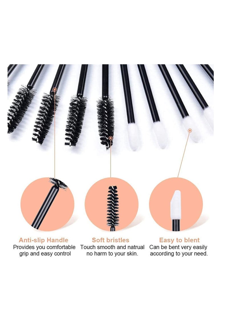 Generic 200 Pcs Makeup Applicator Set with Lipstick and Mascara Wands, Eyelash and Eyebrow Brushes for Professional Makeup Application  - Image 3