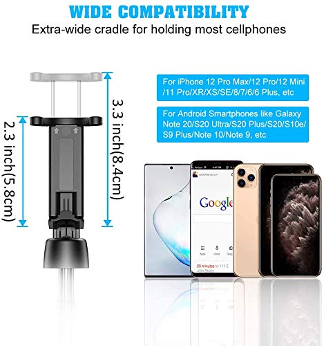 HOLD UP Selfie Stick, Extendable Selfie Stick with Wireless Remote and Tripod Stand, Portable, Lightweight, Compatible with All Smartphone and Mobile (Black) - Image 4