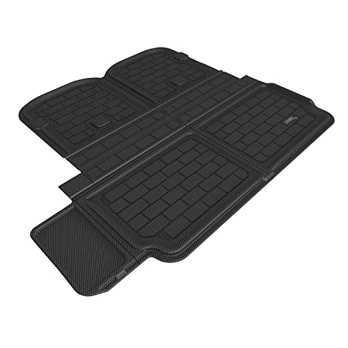 3D MAXpider Custom Fit Kagu Cross Fold Cargo Liner Black Compatible with Tesla Model X 67Seat 20222025 Behind 2nd Row