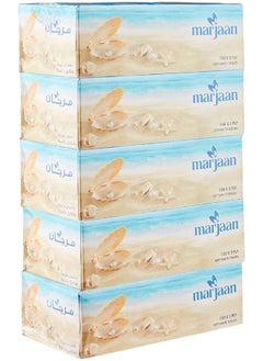Hotpack Hotpack Disposable Marjan Facial Tissue, Highly Absorbent, Sterilized, Soft & Strong, 200 Pulls 2 Ply, Pack of 5 Box  - Image 4