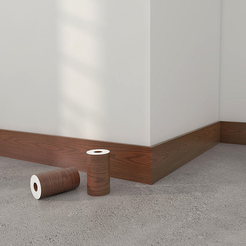 Wood Grain Waist Line Skirting Line Self-Adhesive Sticker Corner Line Door Frame Decorative Strip 10 Meters Refurbished Waterproof Moisture-Proof Sticker - Image 1