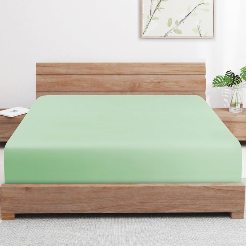 Zaizaihome Bamboo Viscose Cooling Fitted Sheet Twin Size Only  400 Thread Count  16"" Deep Pocket Cooling Bottom Sheets for Hot Sleeper  Silky Soft Breathable (Twin  Sage Green  - Image 1