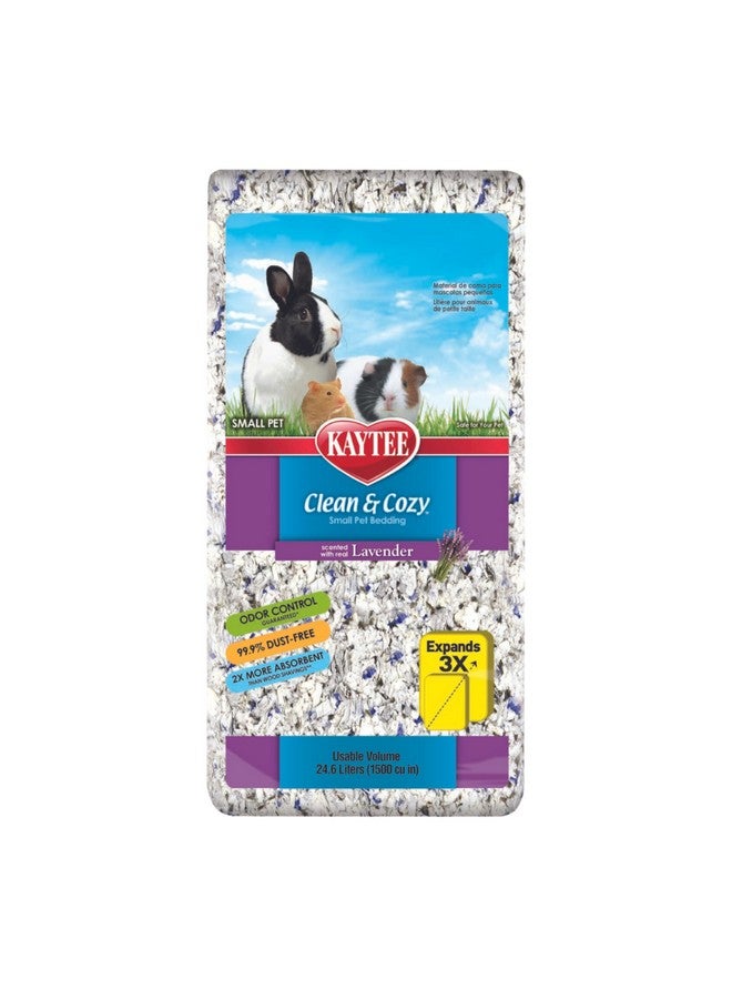 Kaytee Clean & Cozy Lavender Bedding For Pet Guinea Pigs, Rabbits, Hamsters, Gerbils, and Chinchillas, 24.6 Liters - Image 1