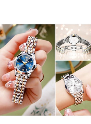 Top Brand Women's Watches Elegant Rhombus Mirror Original Quartz Ladies Wristwatch Stainless Steel Waterproof Luminous New - view 4