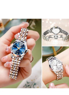 OLEVS Top Brand Women's Watches Elegant Rhombus Mirror Original Quartz Ladies Wristwatch Stainless Steel Waterproof Luminous New  - Image 4