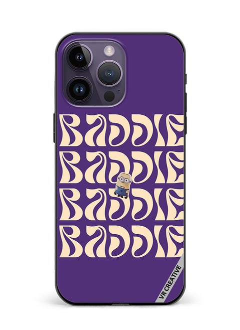 Protective Case Cover For Apple iPhone 15 Pro Max Baddie With Minion Design Multicolour