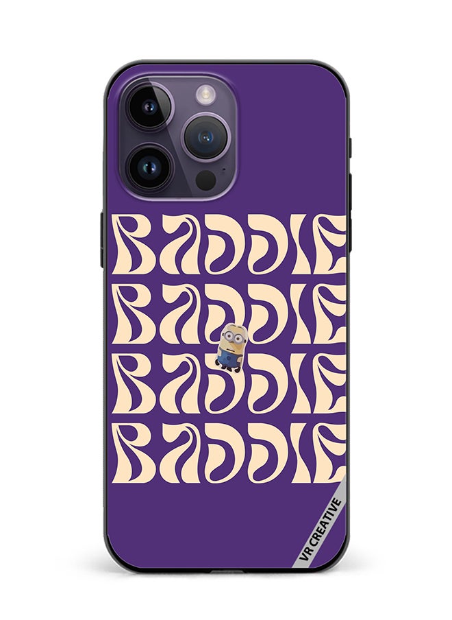 Protective Case Cover For Apple iPhone 15 Pro Max Baddie With Minion Design Multicolour
