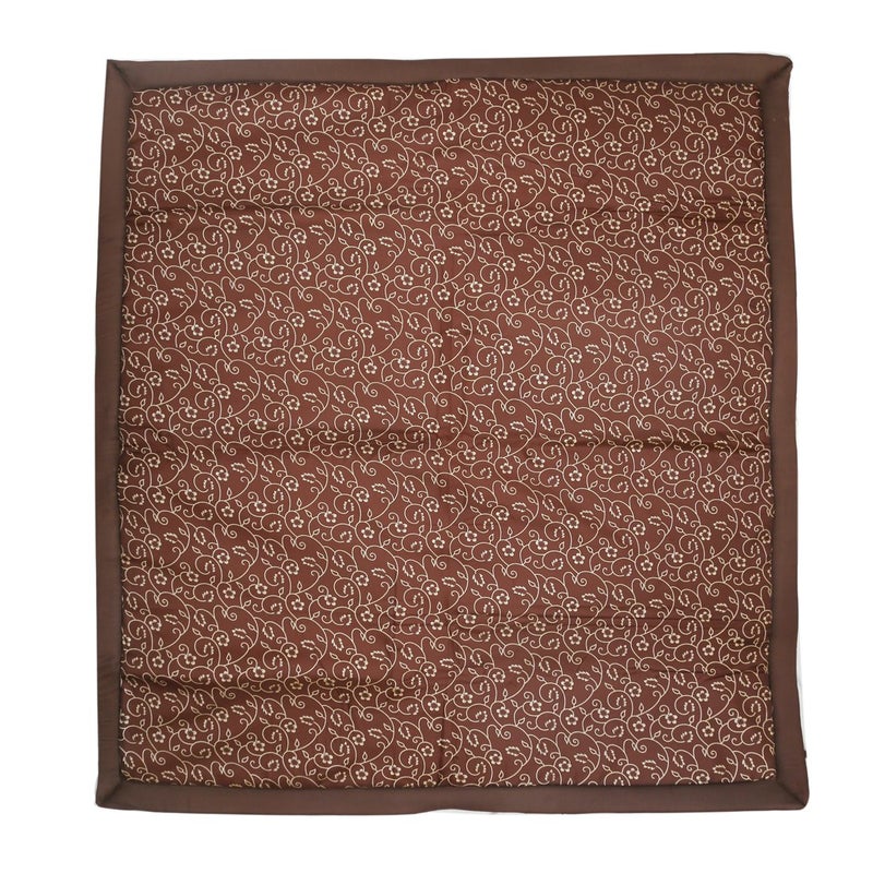 Future Lifestyle Foldable Cushion Mat Korai River Grass 5 X 6 ft Fabric Brown Butter Satin with 18 MM Soft Foam 23 Density Portable Mattress - Image 4