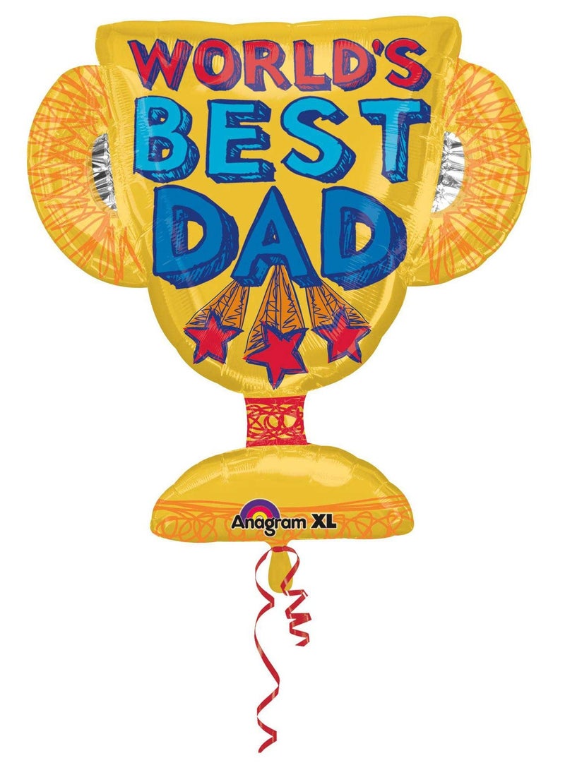 Anagram Best Dad Trophy Supershape Balloon 27in 