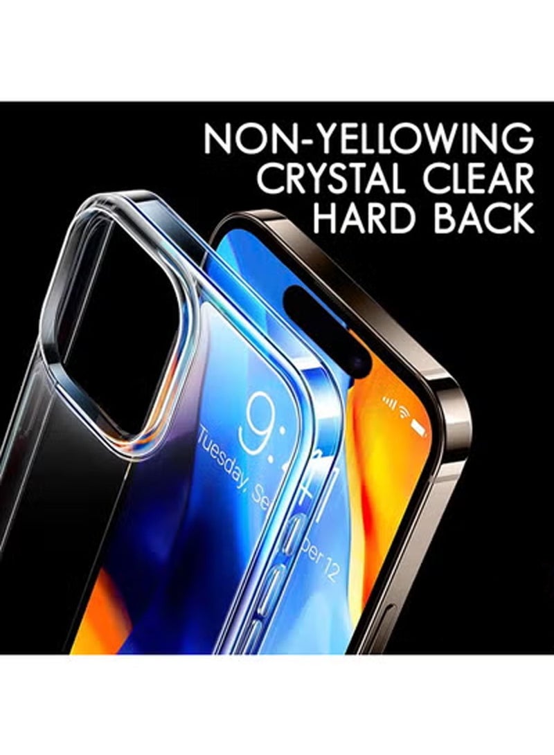 Techie Combo Pack 2 in 1 Apple iPhone 16 Pro Max Case and Screen Protector - Transparent TPU Case with HD Tempered Glass Screen Protector - Image 2