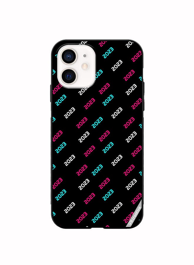 VR CREATIVE Protective Case Cover For Apple iPhone 12 Creative Concept Of 2023 Happy New Year Design Multicolour