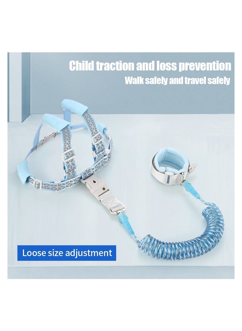 Dominy - Anti Lost Toddler Leash with Backpack Harness Wrist Link for Child Safety Wristband Leash Keep Your Runner Close and Safe in Crowd Public Events Metal Connectors & Rotate 360 Degrees - Image 1