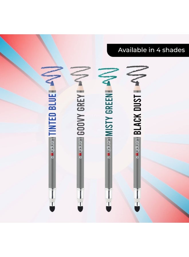 Lenphor Smudge Me Eye Pencil Comes with Eyeliner & Eyeshadow, Long Lasting Eye Makeup Precision Tip for Professional Strokes Intense Look - Tinted Blue - Image 4