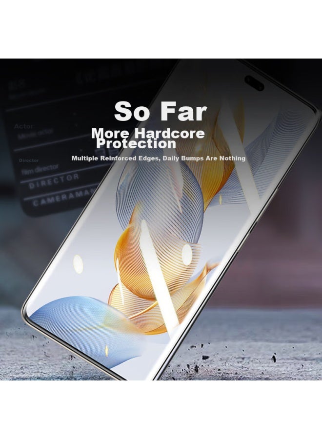 Koolife Tempered Glass Screen Protector For Honor 90 Pro, Huawei Honor 80 Pro Protective Film, Curved Screen Glass Full Coverage High Definition Film, Shatterproof, Anti-fingerprint - Image 5