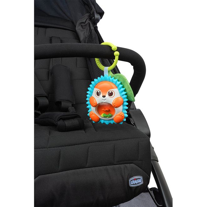 Chicco Hedgehog Rattle for Babies 3-24 Months, Multicolor with Hook, Non-Toxic, Textured, Durable - 11x17x3 cm - Image 4