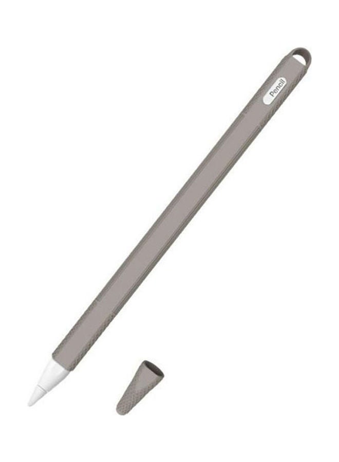 NIBEMINENT Soft Silicone Compatible For Apple Pencil Case Ipad Tablet Touch Pen Stylus Protective Sleeve Cover Grey