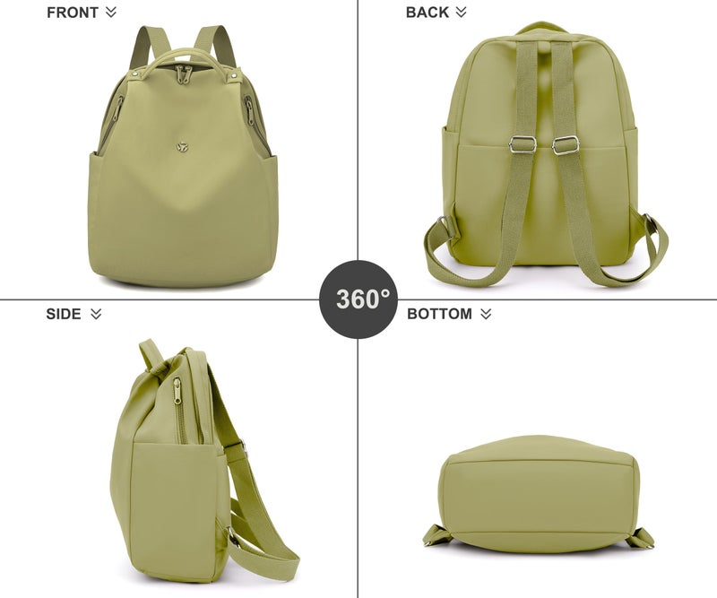 Nawoshow Mini Nylon Women Backpacks,Small Ladies backpacks Casual Lightweight Shopping Travel Daypack (Light Green) - Image 4