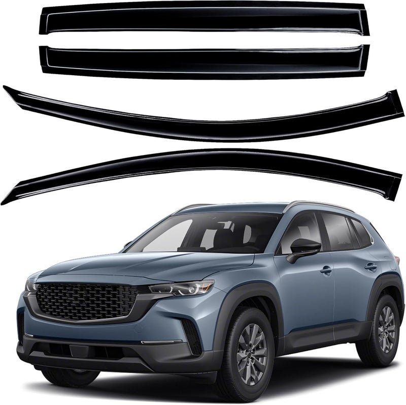 AUXKO Window Rain Guard for Mazda CX-50 2023 2024 - Shatterproof Sun Smoke Guard Vent Visor Side Wind Deflectors - Image 1