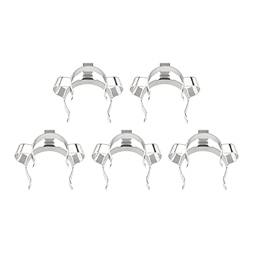 stonylab Metal Joint Clips, 5 pcs 14 mm Lab Keck Clamp #14 Keck Clips for 14/20 Glass Ground Joint Lab Accessory - Image 1