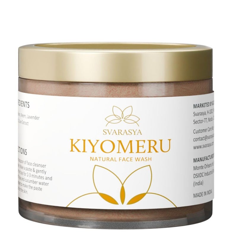 Svarasya Kiyomeru Natural Face Wash for sensitive skin The Ancient Natural Face Wash  Chemical free Face wash for oily and dry skin Face wash for men and women Powder 100 Grams - Image 1