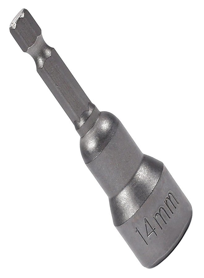 Heyiarbeit 1/4" Quick-Change Power Nut Driver Drill Bit Hex Shank 14mm Magnetic Metric Nut Setter 65mm Length for Household DIY Carpentry Woodworking 1Pcs - Image 1