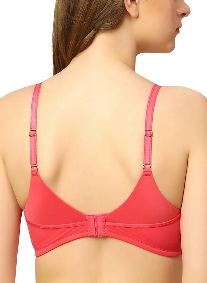 ترايامف Triumph International Women's Polyamide Wired Casual T-Shirt Bra (10215538_Pink)
