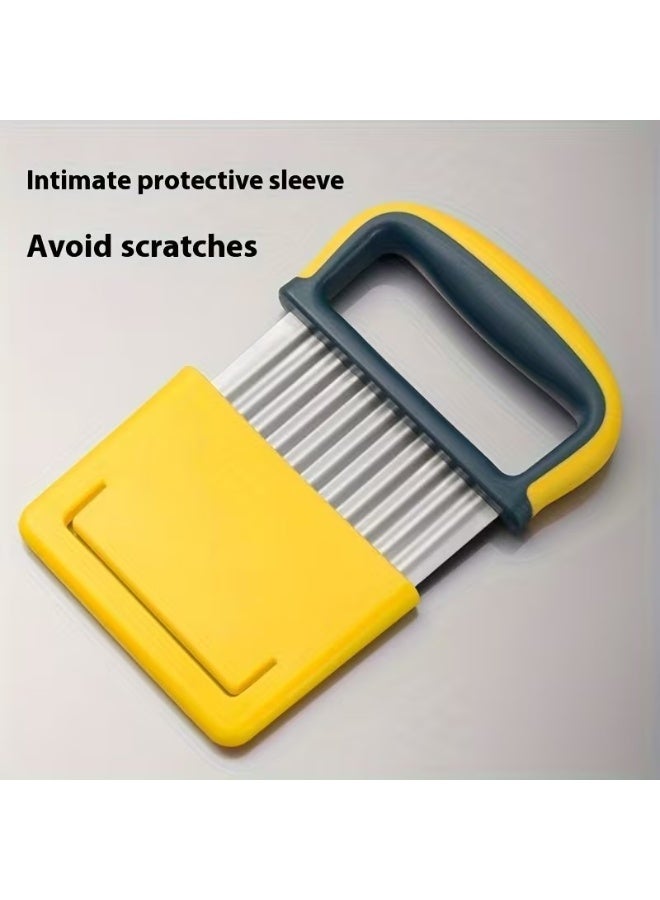 Goolsky Stainless steel wolf tooth potato cutting, shredded and sliced French fries, wave potato cutter for cutting French fries, stainless steel anti slip vegetable cutting - Image 2