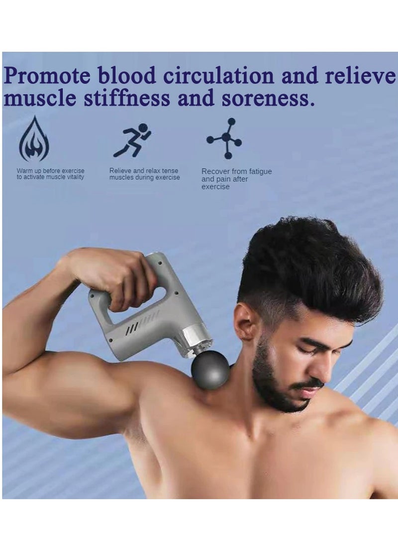 Prime by javaudan Massage Gun Deep Tissue - Percussion Muscle Massage Gun for Athletes, Gym, Triangular Muscle Fascia Gun for Body Neck Back Pain Relief 4 Massage Heads 5 Levels  - Image 3