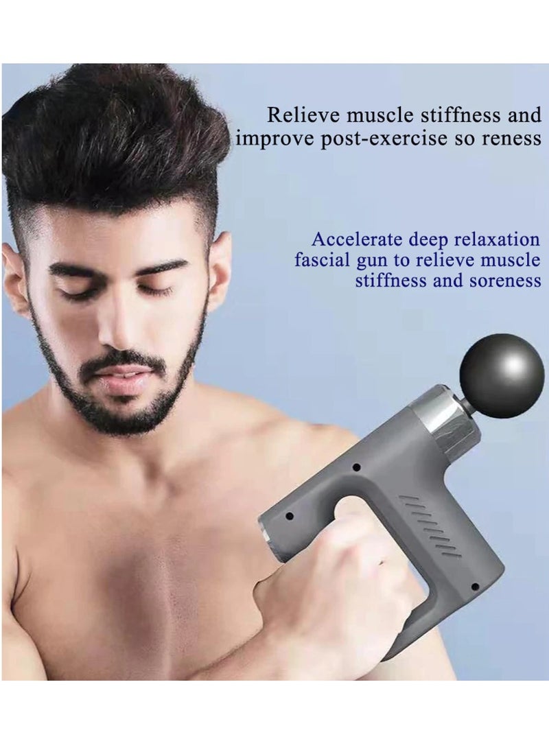 Prime by javaudan Massage Gun Deep Tissue - Percussion Muscle Massage Gun for Athletes, Gym, Triangular Muscle Fascia Gun for Body Neck Back Pain Relief 4 Massage Heads 5 Levels  - Image 4