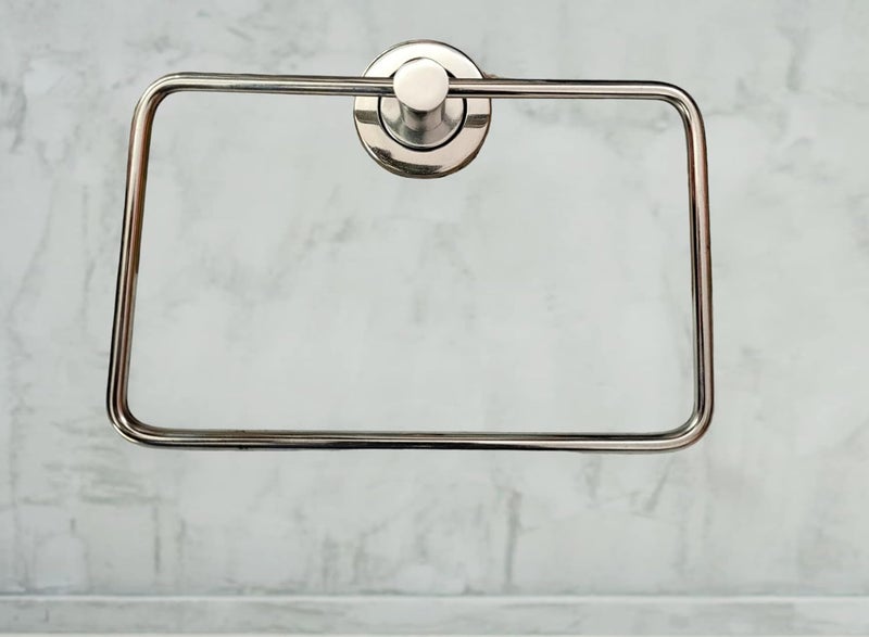 Proniks Stainless Steel Towel Rack for BathroomNapkin HolderNapkin Hanger Oval Ring Thickness 8mm 9mm - Image 4