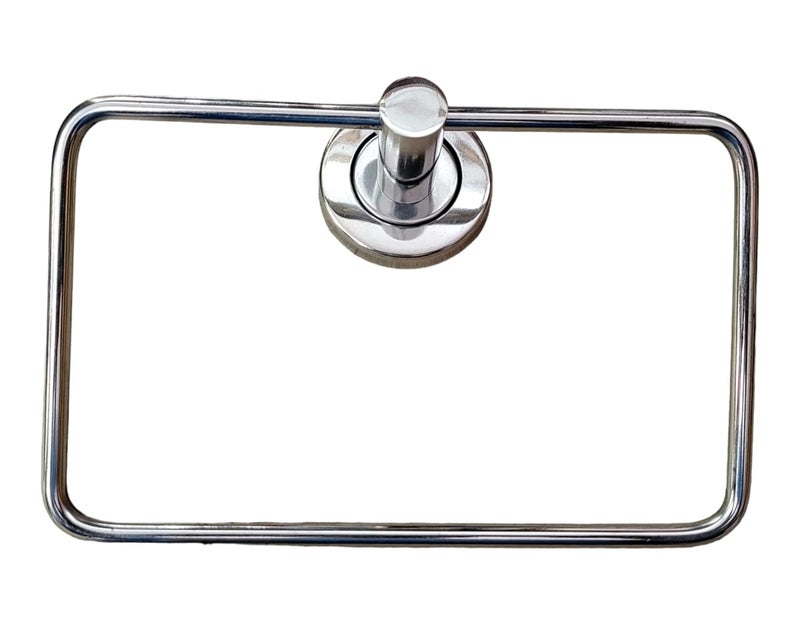 Proniks Stainless Steel Towel Rack for BathroomNapkin HolderNapkin Hanger Oval Ring Thickness 8mm 9mm - Image 1