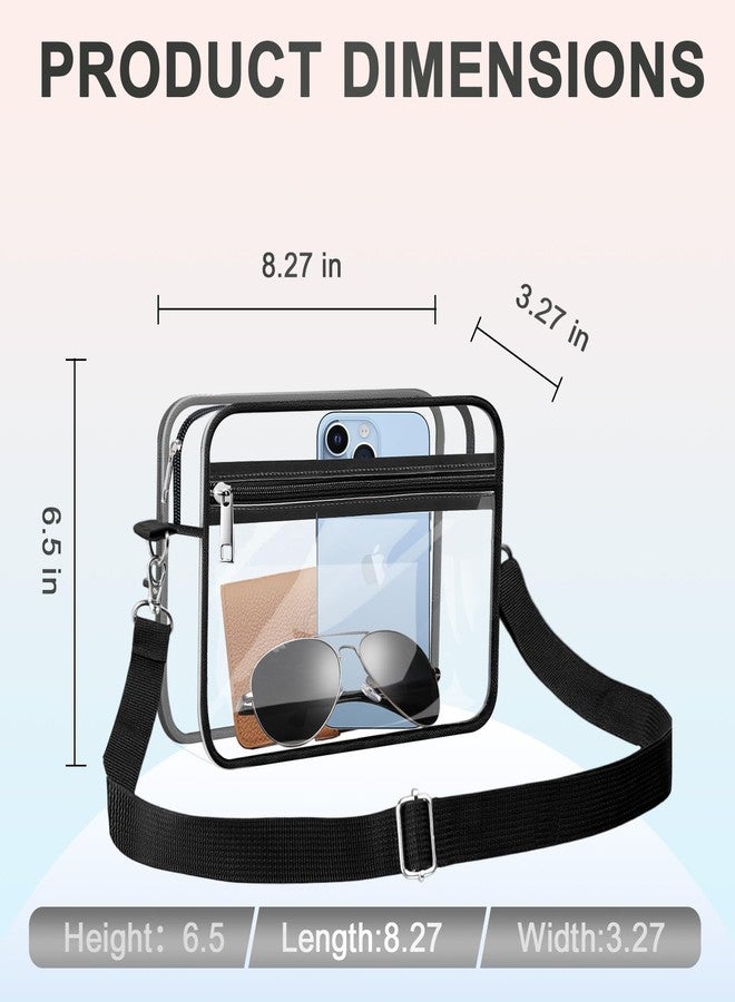 Mayski Clear Bag for Stadium Events, Small Crossbody Purse For Concerts Sports Stadium Approved with Zipper - Image 5