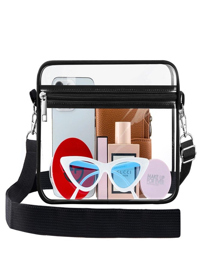 Mayski Clear Bag for Stadium Events, Small Crossbody Purse For Concerts Sports Stadium Approved with Zipper - Image 1
