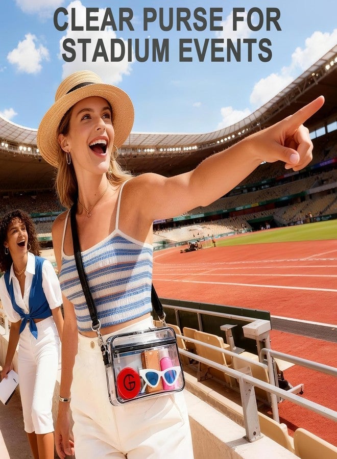 Mayski Clear Bag for Stadium Events, Small Crossbody Purse For Concerts Sports Stadium Approved with Zipper - Image 2