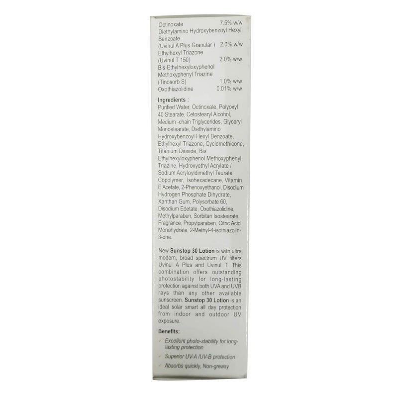 SUNSTOP Sunstop SPF 30 Sunscreen Lotion For All Skin Types 60 G  - Image 2