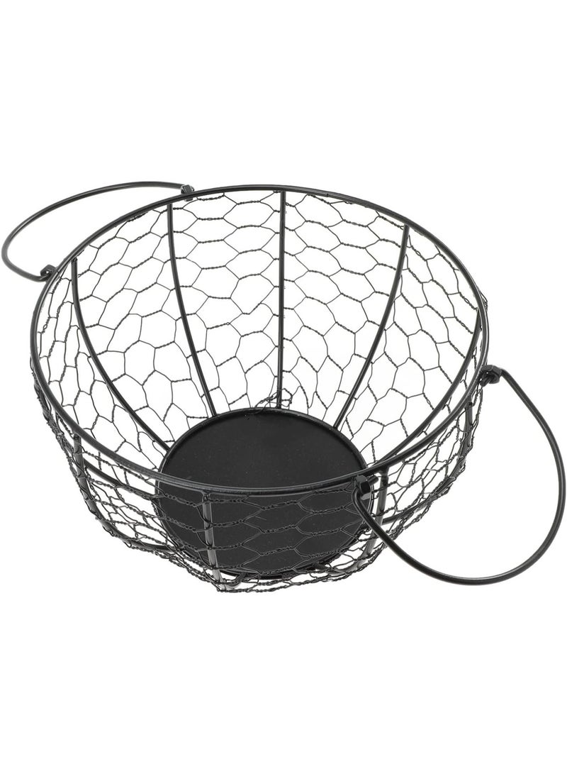 Wire Egg Collecting Basket, Farmhouse Kitchen Organizer,Wire Mesh Basket:Vintage Gathering Basket Fresh Egg Holder Chicken Basket Gathering Fresh Egg for Collecting Carrying Eggs