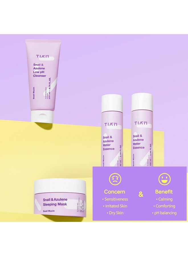 TIA'M جل تنظيف الوجه منخفض الرقم الهيدروجيني من الحلزون والأزولين - مرشح إفراز الحلزون - علاج متوازن للرقم الهيدروجيني لمكافحة حب الشباب للبشرة الحساسة 6.76 أونصة سائلة - Image 4