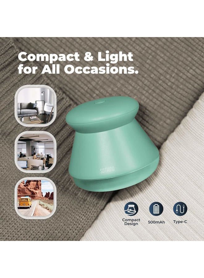 SOTHING Fabric Shaver, Rechargeable Lint Remover, Use On Cotton, Polyester & Silk, Type C, Fast Charging, Compact & Stylish Design, Ergonomic Defuzzer, 6-Leaf Blades, Fuzz Remover - Image 5