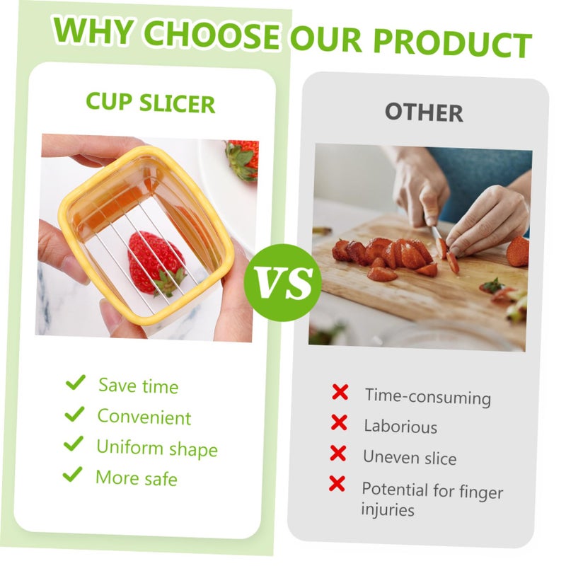 3 Piece Fruit Vegetable Slicer Set With Cleaning Brushes Portable Kitchen Gadget - Image 5