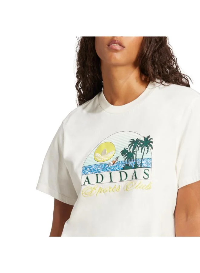 Adidas Originals  Trefoil Series Island Club Loose T-Shirt for Women | Best Price UAE