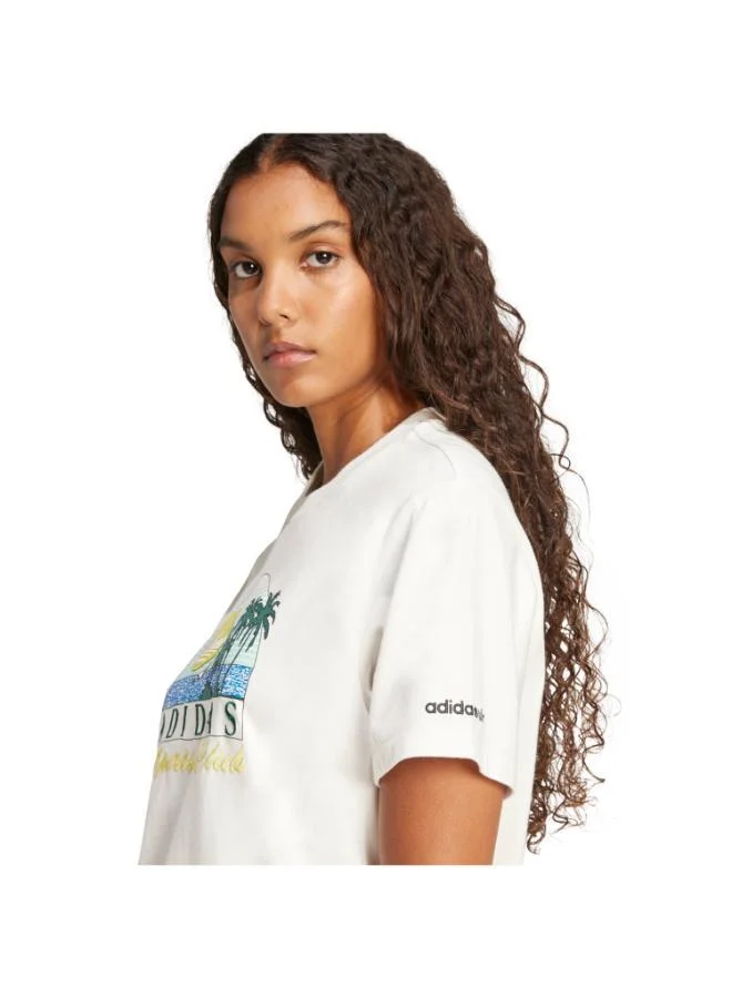 Adidas Originals  Trefoil Series Island Club Loose T-Shirt for Women | Best Price UAE