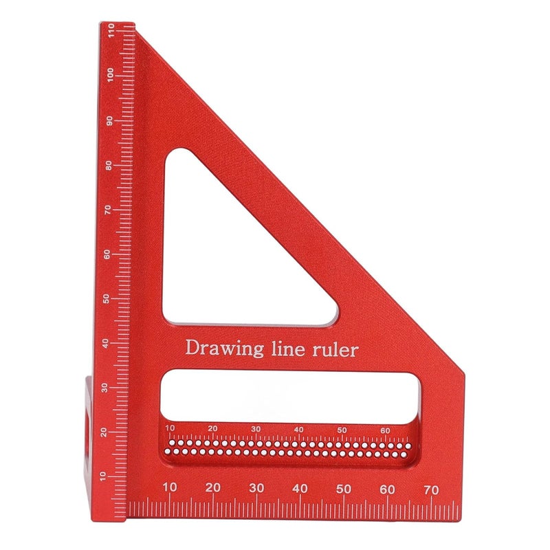 3D Multi Angle u Ruler, Aluminum y Woodw Protractor, 45 90 e r for DIY nd Carpenters, with Wrench and - Image 4