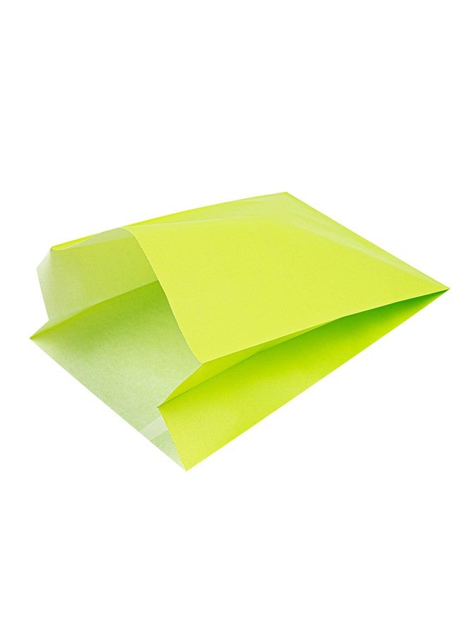 Restaurantware Bag Tek 7.1 x 3 x 11 Inch Paper Bags For Snacks 100 Durable French Fry Bags - Disposable Greaseproof Paper Green Snack Bags For Popcorn Cookies Or Fries - Image 2