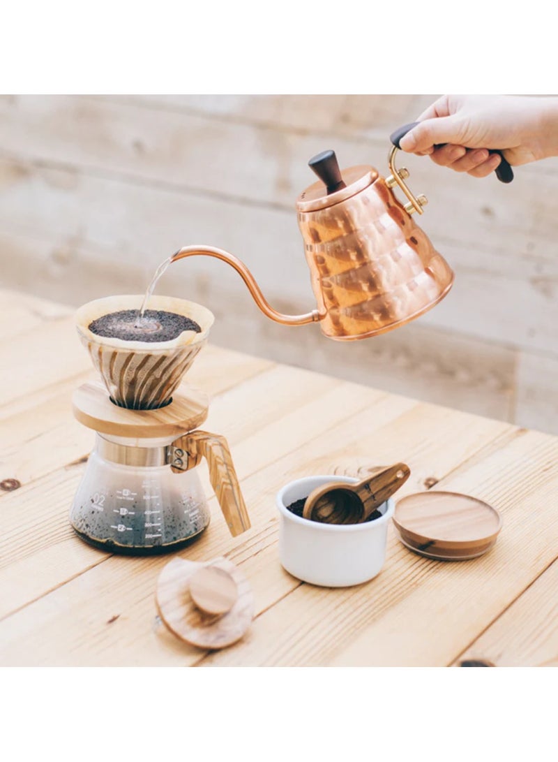 هاريو V60 منقط القهوة الزجاجي من خشب الزيتون، 02 - Image 5