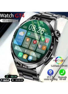 Hommtel Watch GT4 New Model – 1.65 Inch HD AMOLED Screen, IP68 Waterproof, Stylish Design with 3 Straps – Smartwatch with Fitness Tracking, Heart Rate & Sleep Monitor for Men & Women – Long Battery Life, Customizable Watch Faces  - Image 3