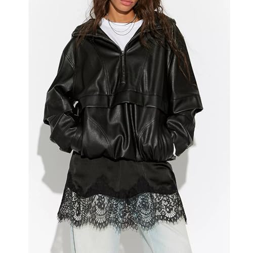 KOSUSANILL Women Satin Silk Mini Skirt with Lace Trim Low Rise A Line Lace Half Silp Skirt for Layering Y2K Flowy Underskirts (Black, S) - Image 3