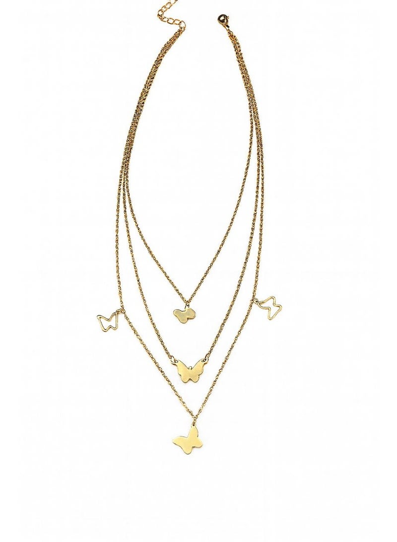 فلافي سلسلة حريمي متعددة الطبقات بدلايات فراشات متنوعة – لمسة راقية - Image 2